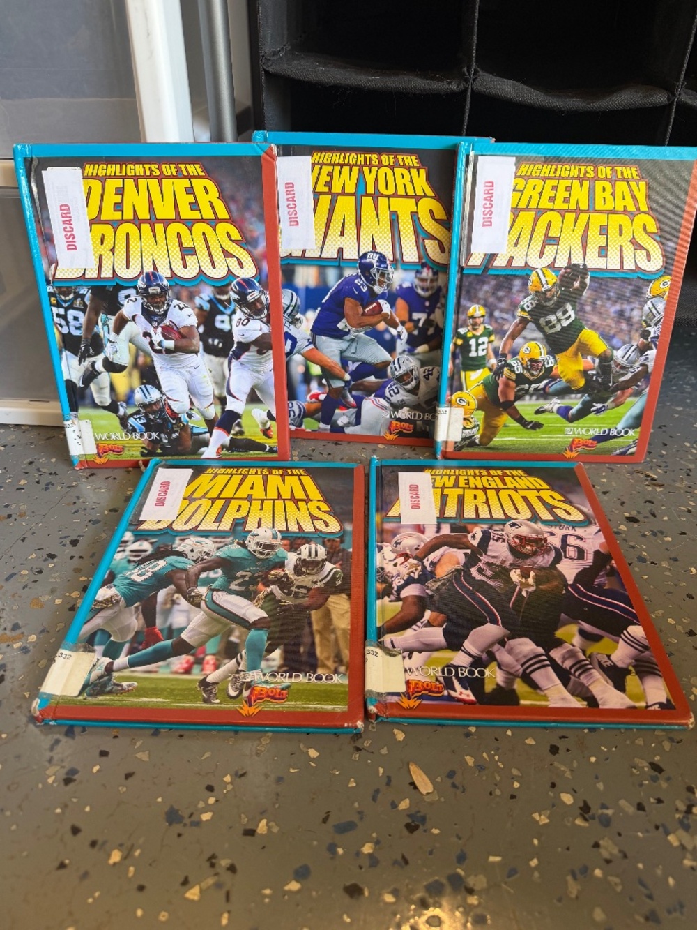 NFL Team Highlights Hardcover Books Set of 5